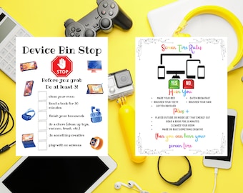 Device Bin Stop and Screen Time Rules Set