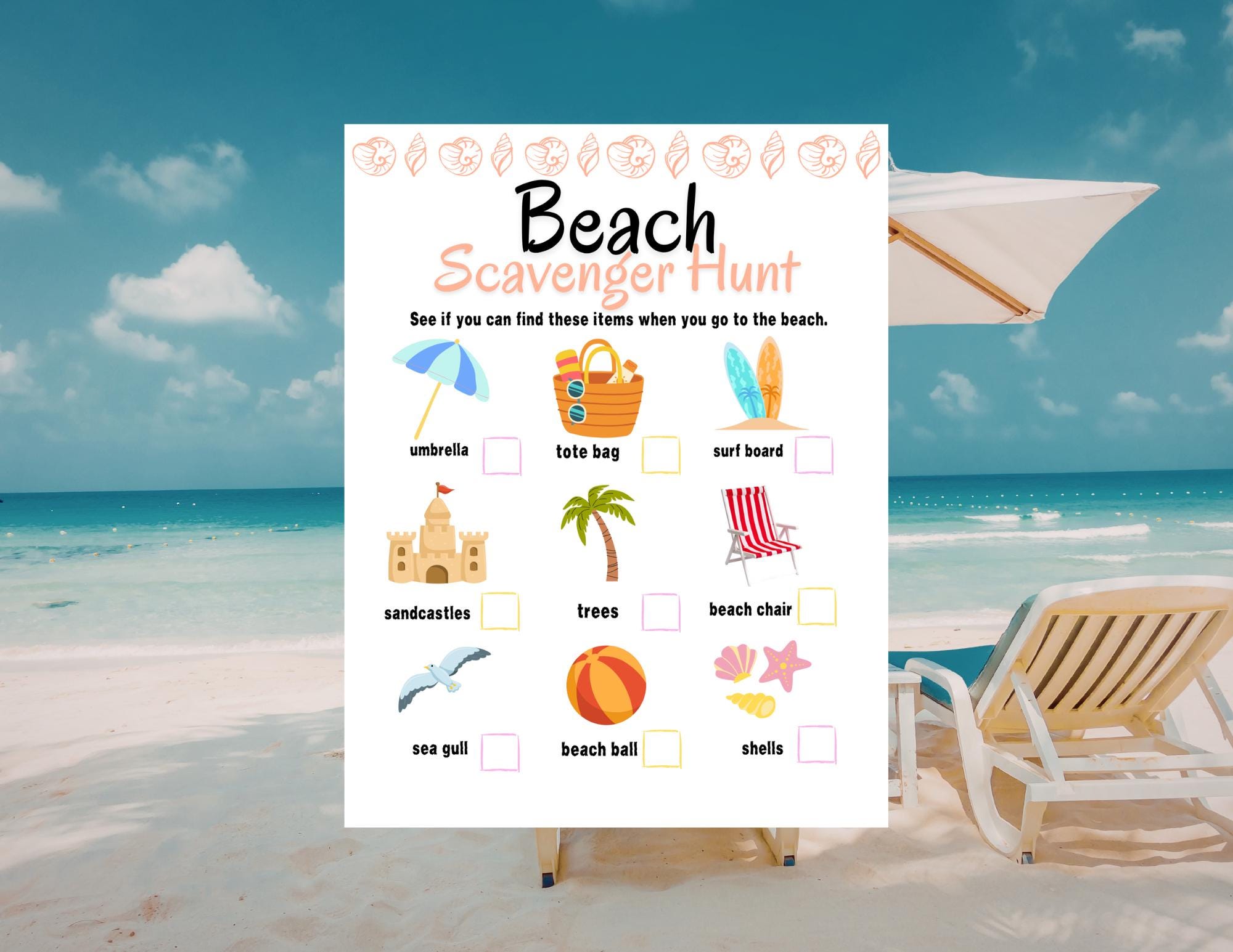 Beach Scavenger Hunt - Etsy