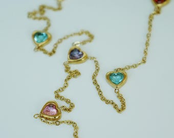 Färgglatt kristall Y-halsband