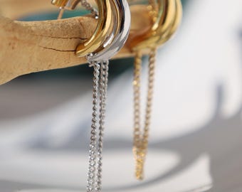 Örhängen med grova ringar