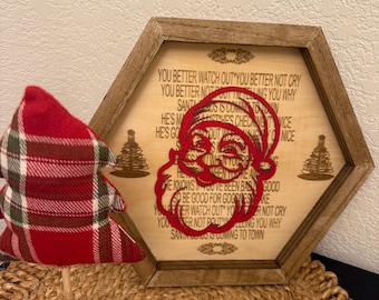 Rustic Santa Claus Wall Hanging – Holiday Decor & Gift