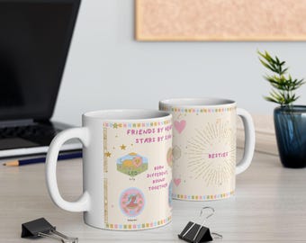 Galentine Day Coffee Mug | Cute Gift for Besties Zodiac Mug |Star Sign Coffee Cup | Birthday Gift