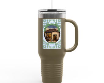 Personalized Couples Travel Mug Where It All Began Custom Photo, Names & Date, Romantic Gift Travel Mug | 40oz Insulated Tumbler