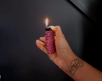 Hot Pink Bedazzled Lighter