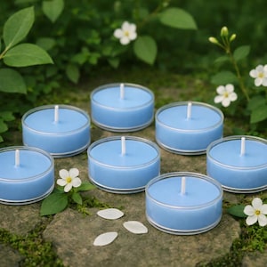 Light blue candles