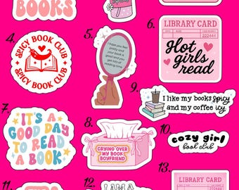 Book Stickers | For Kindle, Laptop, Water Bottle