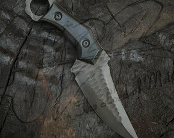 Handmade Karambit Knife,High Carbon Steel,Micarta Handle With Sheath
