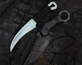 Handmade Karambit Knife,High Carbon Steel,Micarta Handle With Sheath