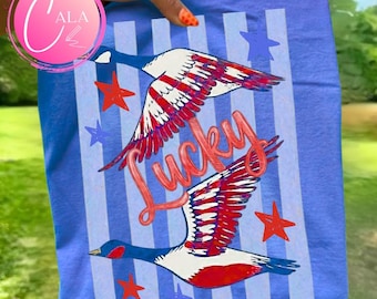 Ducky Summer Png, Ducky Lucky Png, Cute Trending Stripes Duck  Design Digital Download, All American Girl PNG, Patriotic PNG, American Png.