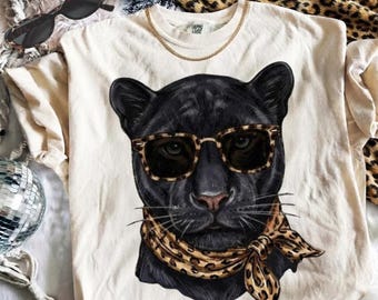 Glam Panther PNG | Black Panther Png | Luxury Png | Everyday Designs | Boujee Png | Leopard Print | Preppy Animal Print |Digital Download