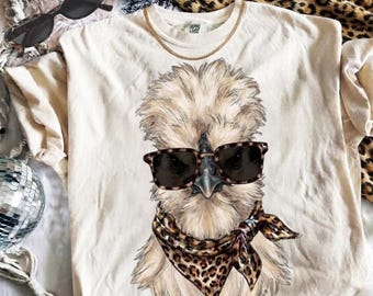 Glam Chicken PNG | Fancy Png | Everyday Designs | Boujee Png | Leopard Print Png | Chicken Mama | Farming Chicken (Digital Download)