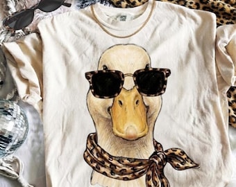 Glam Duck PNG | Preppy Girls Png | Lux Png | Everyday Designs | Boujee Png | Leopard Print Design | Digital Download