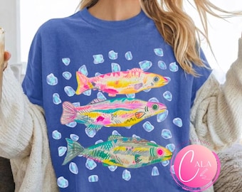 Preppy style sublimation design for coastal beach and ocean, Diseño digital PNG de Everyday Summer Bass Summer fish png, coastal drawing
