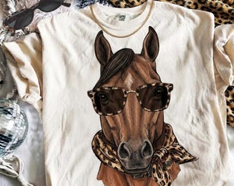 Glam HorsePNG | Luxury animals Png | Everyday Designs | Boujee Png | Punchy png | Animal Print Graphic | Horse Graphics | Digital Download