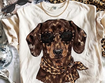 Glam Dachshund PNG | Fancy Png | Everyday Designs | Boujee Png |Luxury Animals Png | Glam Animal Png |Boutique shirt Png | Funny Wiener Dog