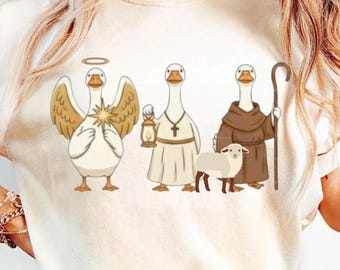 Ganso cristiano PNG, diseño de fe, diseño de sublimación de camiseta cristiana "Jesús te ama", Ganso amando a Jesús, PNG de fe. PNG cristiano.