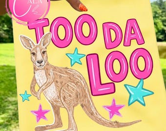 Toodaloo png, Toodaloo kangaroo Png, bright png, preppy png, girly png, mom png, summer png, trendy png, whimsy png, Womens png, Kids png.