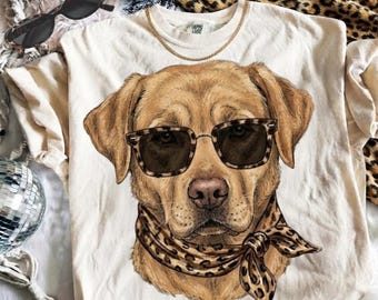 Glam Labrador PNG | Luxury animals Png | Everyday Designs | Boujee Png | Dog Print Png | Animal Print Graphic | Cute Dog Png | Preppy design