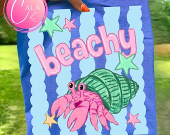 Hermit Crab PNG, Beach Png, Crab Png, Catch Phrase Png, Summertime Png, lake Png, Preppy crab Png, Crab summer Png, Girly Png, Kids Png