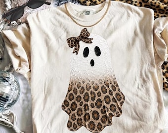 Glam Ghost Png | Preppy Girls Png | Cute Halloween Ghost Png | Everyday Designs | Boujee Png | Leopard Print Design | Digital Download