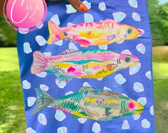 Preppy style sublimation design for coastal beach and ocean, Diseño digital PNG de Everyday Summer Bass Summer fish png, coastal drawing