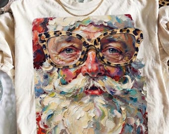 Glam Santa PNG | Fancy PNG| Everyday Designs | Boujee Png | Leopard Print Png | Preppy Christmas Designs| Cute Christmas PNG |