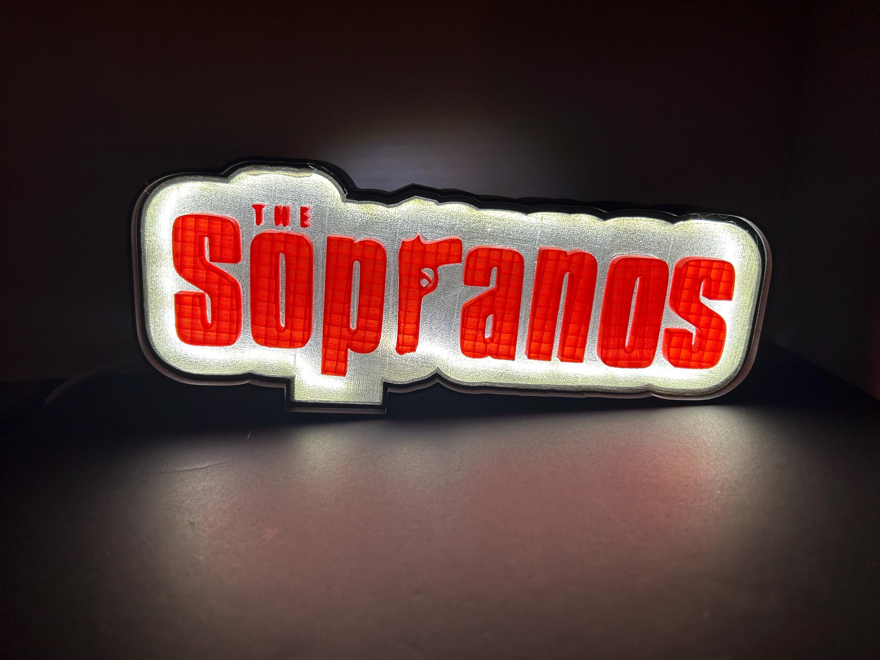 Soprano Sign 3D Printed “sopranos” Inspired LED Sign – Custom Lighted Display - Etsy