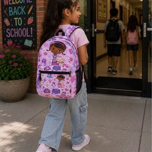 McStuffins-Rucksack mit Muster | Schulrucksack für Kinder mit Motiven