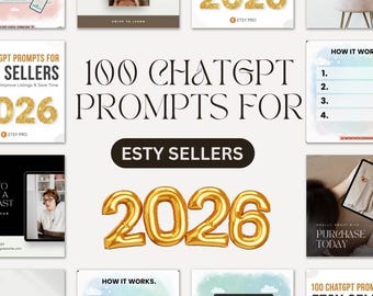 100 mensajes de ChatGPT para vendedores de Etsy / Descripción del producto, título SEO y mensajes para clientes / Descarga digital