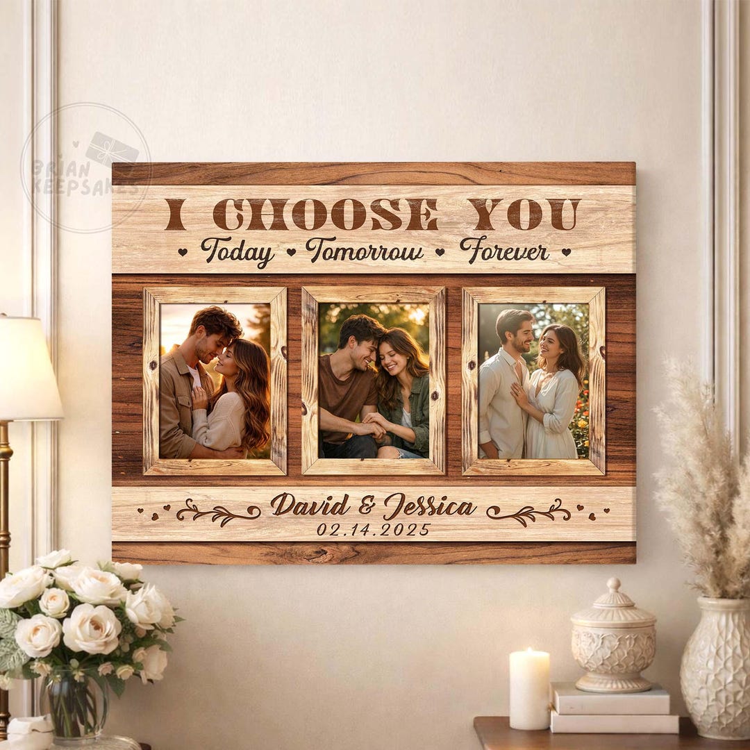 Personalized Couple Photo Gift Canvas, I Choose You Canvas, Wedding ...