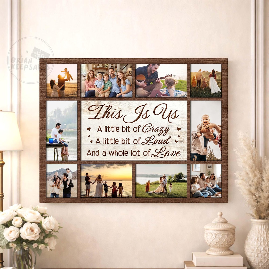 Personalized Family Photo Collage Canvas, This is Us Family Canvas ...