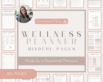 Wellness Planner Printable | Self-Care Journal, Habit Tracker (PDF)