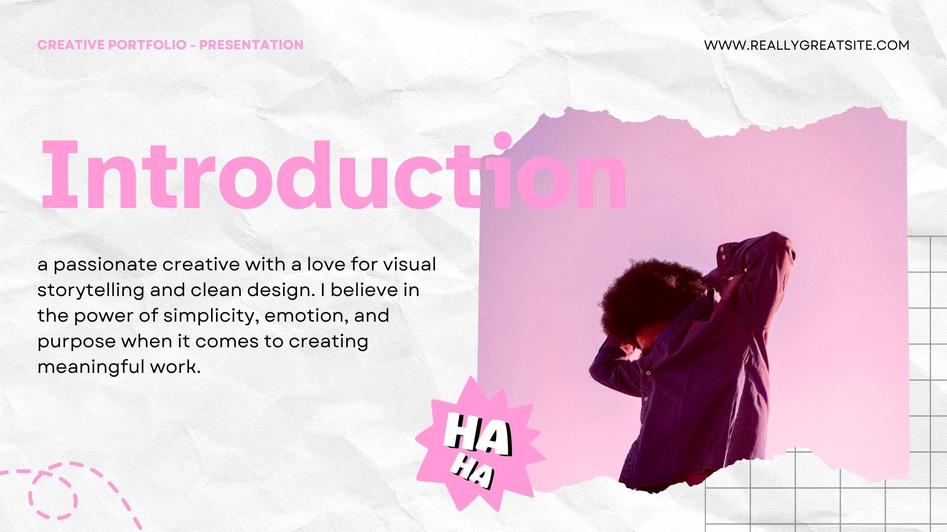 Creative Portfolio Template | Modern Canva Editable Slides for ...