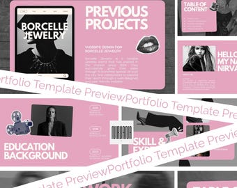 Creative Portfolio Template | Modern Canva Editable Slides for Designers
