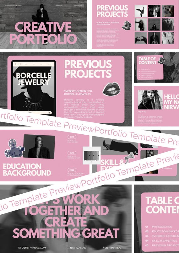 Creative Portfolio Template | Modern Canva Editable Slides for Designers