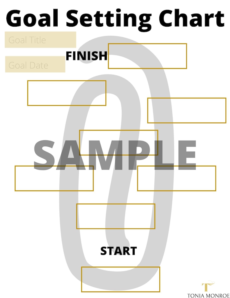 Goal Setting Chart - Download - Etsy