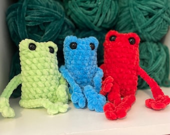 Leggy Frog Crochet Plushie