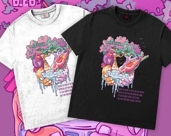 Camiseta con gráfico de pájaro de Mateo 6:26 Dios cuida de ti