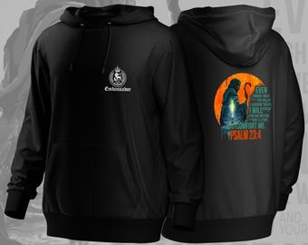Sudadera con capucha del Salmo 23:4 - Escrituras cristianas, comodidad y confort