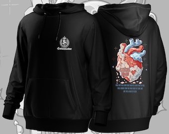 Sudadera cristiana Ezequiel 36:26 - Diseño del Reino de los Cielos y el Corazón de Carne