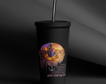 Rut 1:16 Vaso térmico con pajita