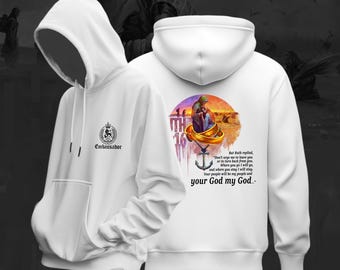Sudadera cristiana para niños, versículo bíblico de Rut 1:16