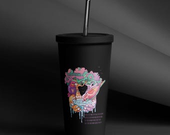 Vaso térmico Mateo 6:26, diseño de pájaros, 20 oz