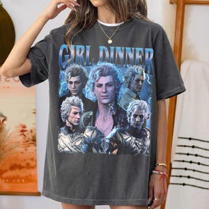 Vintage Baldurs Gate 3 Astarion-skjorta, BG3 Vampire Spawn-tröja, fantasy RPG-spelkläder