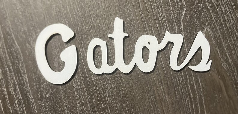 Archivos de corte láser de Word Art de 3 capas de los Florida Gators: plantilla SVG y LightBurn - Decoración deportiva universitaria imagen 9