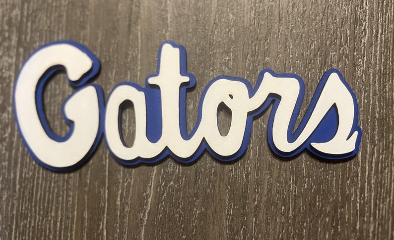Archivos de corte láser de Word Art de 3 capas de los Florida Gators: plantilla SVG y LightBurn - Decoración deportiva universitaria imagen 7