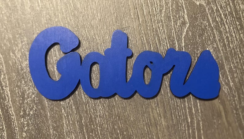 Archivos de corte láser de Word Art de 3 capas de los Florida Gators: plantilla SVG y LightBurn - Decoración deportiva universitaria imagen 8