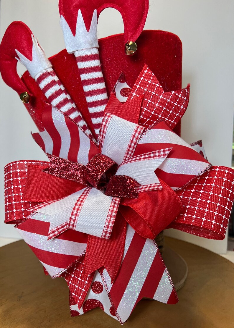 Red Large Top Hat Christmas Tree Topper/ Centerpiece With a Etsy