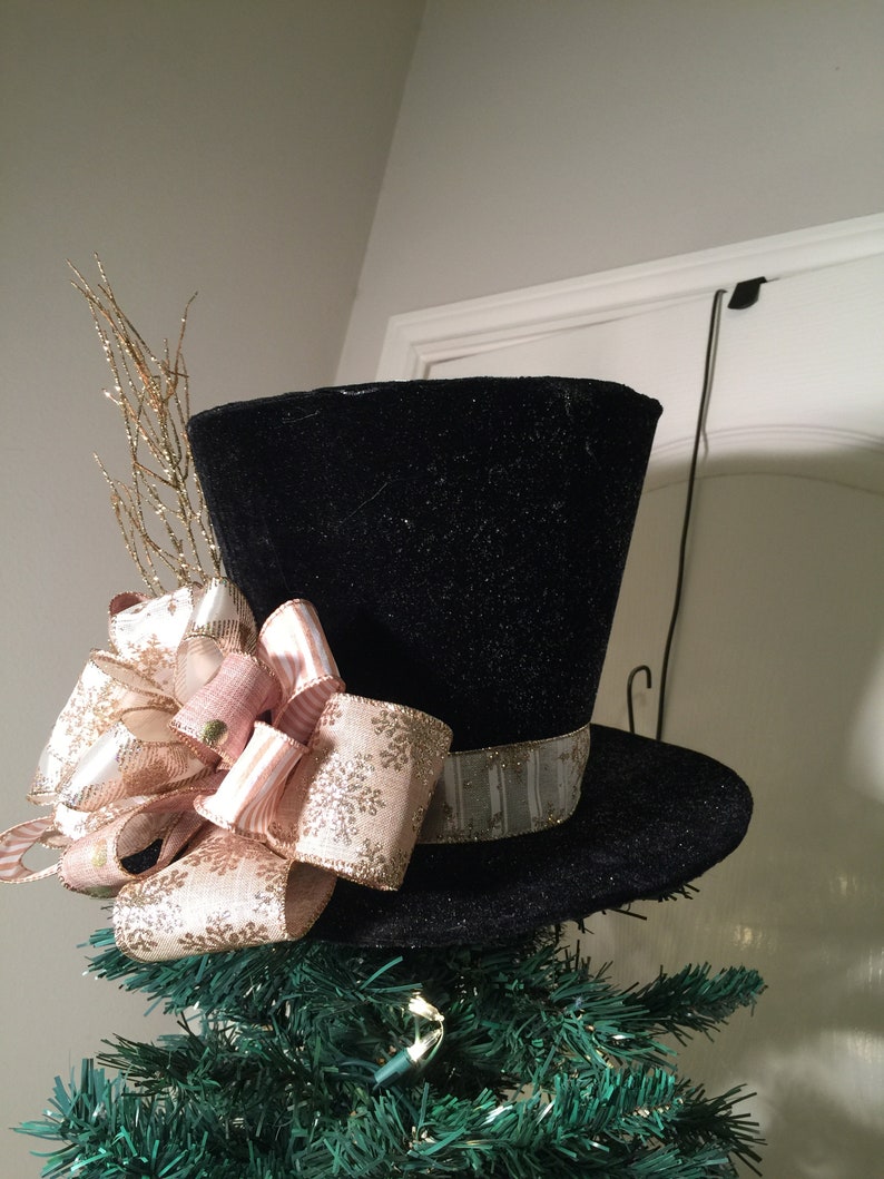 Christmas Tree Topper Top Hat Centerpiece Etsy