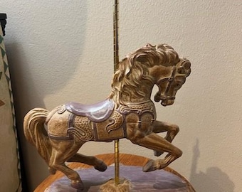 Beautiful large ceramic carousel horse decorative piece